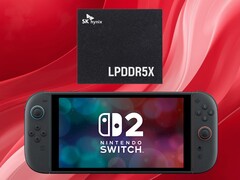 Switch 2 mostrado con memoria LPDDR5X