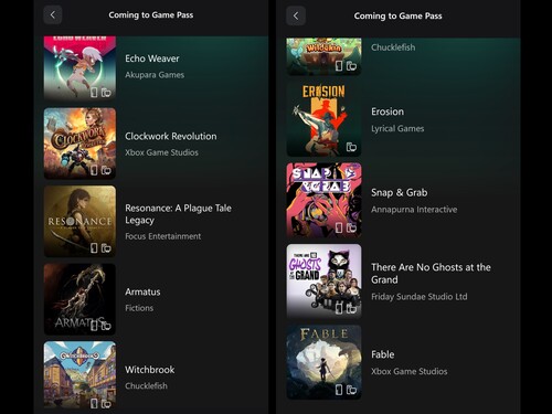 Próximamente juegos de Xbox Game Pass
