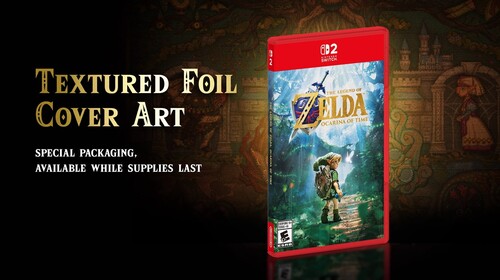 Se muestra la portada con acabado texturizado de la nueva versión de «Zelda: Ocarina of Time»