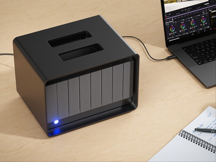 Imagen promocional de la solución de almacenamiento RAID LaCie 8big Pro5 de Seagate.