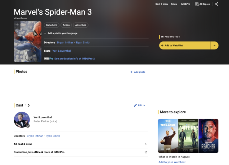 Ficha de Spider-Man 3 en IMDb.