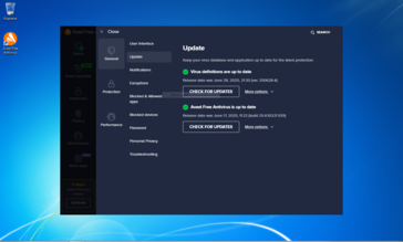 Avast también lo hace. Captura de pantalla de la ventana de la versión de la aplicación. (Fuente de la imagen: Sergey Tarasov / Notebookcheck)