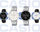 De izquierda a derecha, en la imagen: Casio MTP-VT06L-1B, MTP-VT06D-7B, MTP-VT06D-1B y MTP-VT06L-7B.