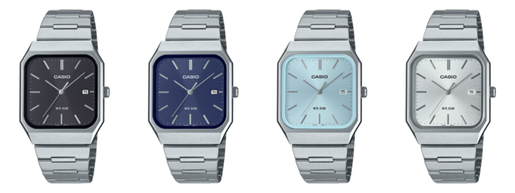 Los cuatro relojes de la colección Casio MTP-B185D desvelados a principios de 2025. (Fuente de la imagen: Casio)