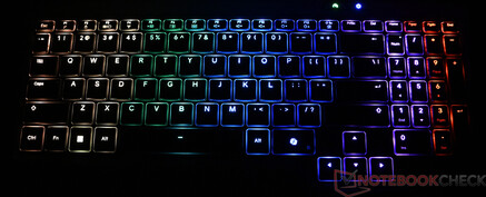 Iluminación del teclado (aquí en RGB como ejemplo)