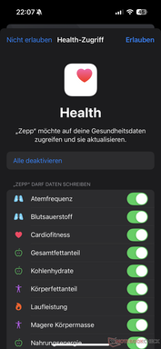 Apple Sincronización sanitaria