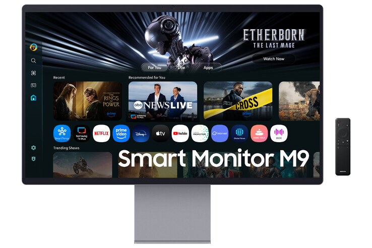 El nuevo monitor M90SF QD-OLED tiene un marco metálico (Fuente de la imagen: Samsung)