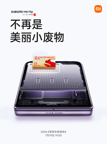 El Mix Flip estará impulsado por el Snapdragon 8 Gen 3 (Fuente de la imagen: Xiaomi)