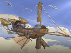En la imagen, una captura de pantalla del Dead Weight: Prologue trailer, que muestra un barco flotante en el cielo. (Fuente de la imagen: Steam)