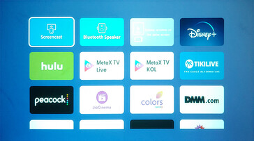 El menú de la aplicación Yaber T1 Pro enumera servicios adicionales, junto con herramientas para utilizar el proyector como monitor externo o altavoz Bluetooth. (Fuente de la imagen: Notebookcheck)