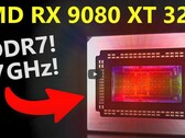 RX 9080 XT ES especulación (fuente de la imagen: @MooresLawIsDead YouTube)