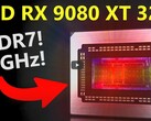 RX 9080 XT ES especulación (fuente de la imagen: @MooresLawIsDead YouTube)