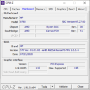 Información del sistema - CPU-Z Mainboard