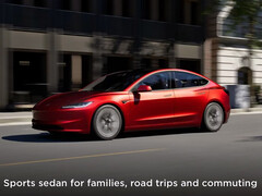 La renovación del Model 3 apareció una vez con cámara frontal en la web oficial. (Fuente de la imagen: Tesla)