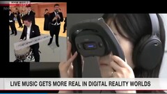 Canon Japón presenta un prototipo de casco de realidad mixta para disfrutar de actuaciones musicales. (Fuente: NHK World News)