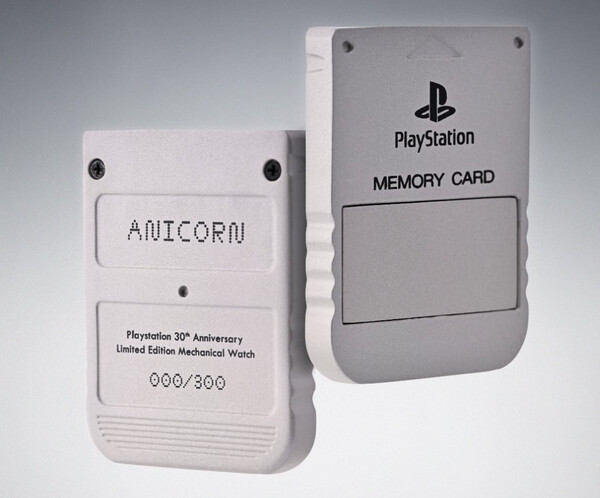 La cápsula de memoria Anicorn tiene un diseño idéntico al de la tarjeta de memoria de la PS1. (Fuente de la imagen: Anicorn)