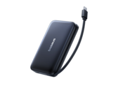 El banco de energía magnético Baseus PicoGo AM61 (en la imagen) con un cable USB-C retráctil. (Fuente de la imagen: Baseus)