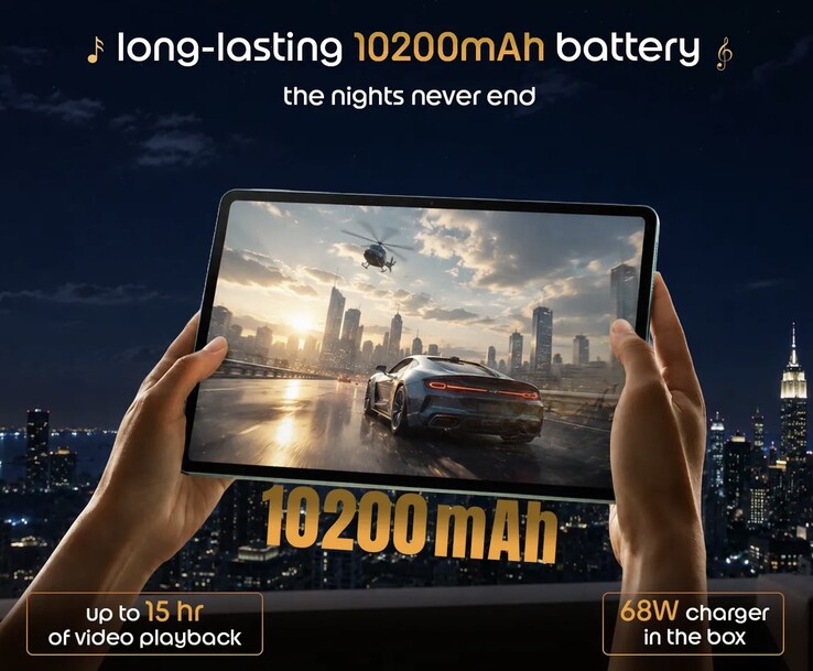 Detalles sobre la pantalla y la batería del Moto Pad 70 Groove.