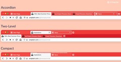 Opciones de estilo de las pilas de pestañas de Vivaldi 4.1 (Fuente: Vivaldi Browser)
