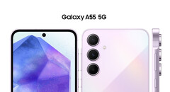 Se rumorea que el Galaxy A55 llegará en las impresionantes combinaciones de colores Iceblue, Lilac y Navy. (Fuente de la imagen: Android Headlines)