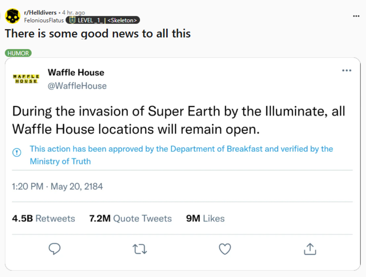 El post de Reddit con el tuit falso que lo empezó todo. (Fuente de la imagen: Reddit)