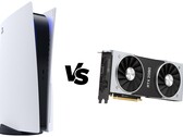 La PS5 puede superar a la Nvidia GeForce RTX 2080 con cargas de trabajo más pesadas. (Fuente de la imagen: Sony/Nvidia - editado)