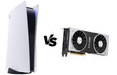 La PS5 puede superar a la Nvidia GeForce RTX 2080 con cargas de trabajo más pesadas. (Fuente de la imagen: Sony/Nvidia - editado)