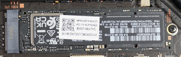 La unidad SSD PCIe 4 M.2 puede sustituirse.