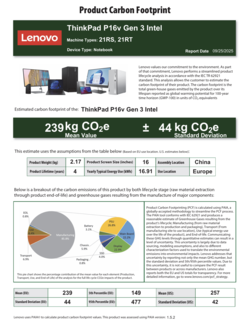 Huella de CO2 (fuente: Lenovo)