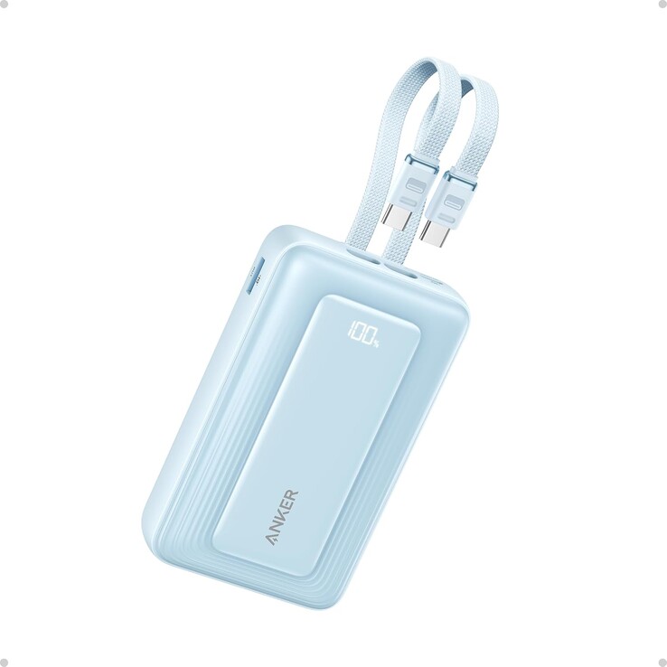 El Anker Zolo Power Bank (20K, 45W, cables USB-C duales integrados). (Fuente de la imagen: Anker)