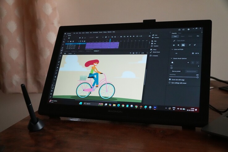La pantalla de la pluma Gaomon Pro 19 ofrece 220 nits de brillo máximo
