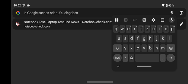 Teclado en formato apaisado