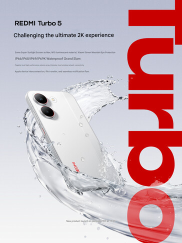 Clasificación de resistencia al agua del teléfono (Fuente de la imagen: Redmi - traducción automática)