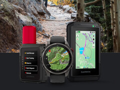 El inReach Mini 3 junto a un Fenix 8 Pro y un eTrex Touch. (Fuente de la imagen: vía u/LargeIntestine)