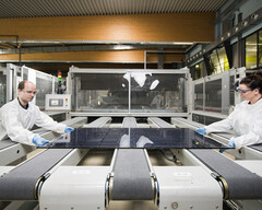 Panel solar de perovskita con una eficiencia del 25% (Imagen: Oxford PV)