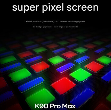 Pantalla del Redmi K90 Pro Max (Fuente de la imagen: Xiaomi - machine translated)