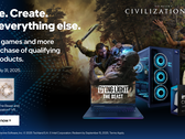 El paquete de primavera de Intel para jugadores y creadores (en la imagen), que incluye Civilization 7 y Dying Light: La Bestia