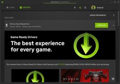 Notificación de Nvidia GeForce Game Ready Driver 536.23 en GeForce Experience (Fuente: Propia)