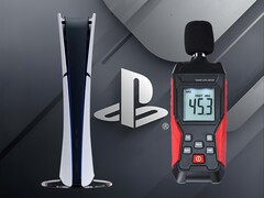 PS5 Slim Digital mostrada durante una prueba de ruido (Fuente de la imagen: Sony PlayStation, Landtek con ediciones)