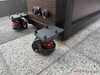 Ruedas giratorias de 360 grados con frenos, conexión eléctrica en segundo plano