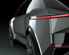 El SUV eléctrico Toyota FT-3e cuenta con una pantalla exterior en la puerta. (Fuente de la imagen: Toyota)