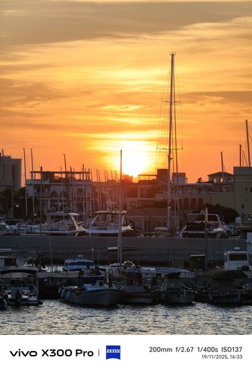 Vivo X300 Pro con teleconvertidor Iluminación en bruto.