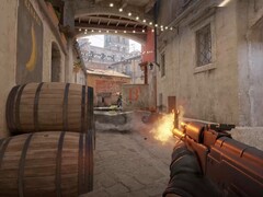 Un AK-47 siendo disparado en Counter Strike 2.