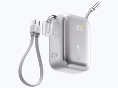 La versión de 20 000 mAh cuenta con dos cables USB-C integrados, al igual que el modelo de 10 000 mAh.