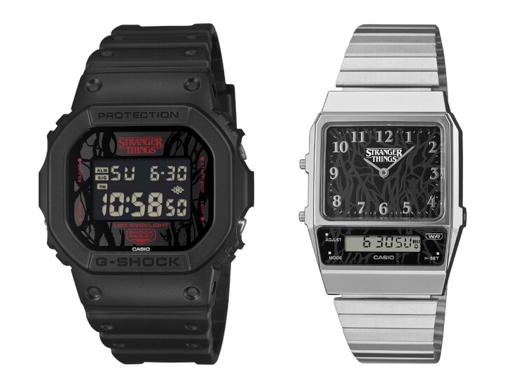 El Casio G-Shock DW5600STT-1 (izquierda) y el Vintage AQ800EST-1A (derecha). (Fuente de la imagen: Casio)