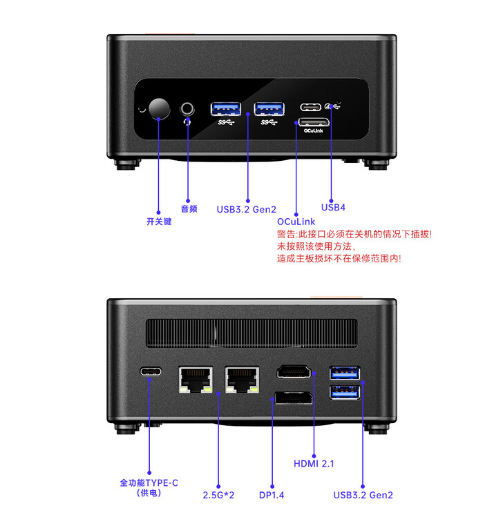 Puertos de conectividad (Fuente de la imagen: JD.com)