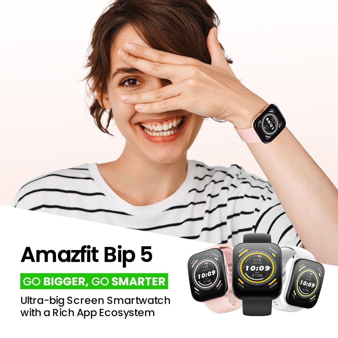 Amazfit Bip 5: nuevo smartwatch por menos de 100 dólares con pantalla de  1,91 pulgadas y 10 días de batería -  News