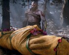 Se muestra a Kratos, de God of War, junto a Laufey.