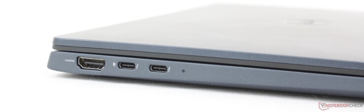 Izquierda: HDMI 2.0, 2x USB-C Thunderbolt 4 con Power Delivery + DisplayPort 1.4