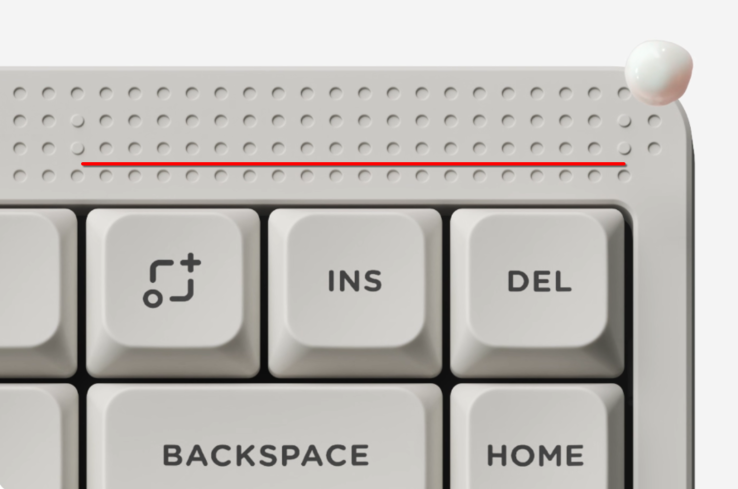Barra táctil NuPhy Node75. (Fuente de la imagen: NuPhy - editado)
